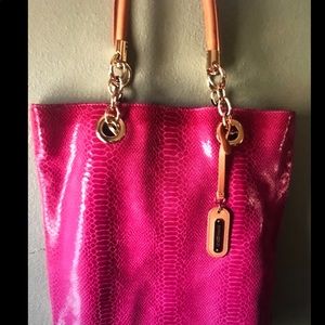 Pink snakeskin purse